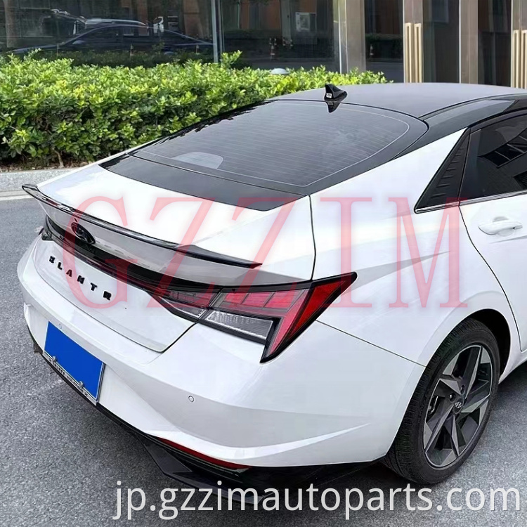 Roof Wing Rear Spoiler Car Auto Accessories ABS Rear Trunk Roof Wing Spoiler For Elantra 2021-2022